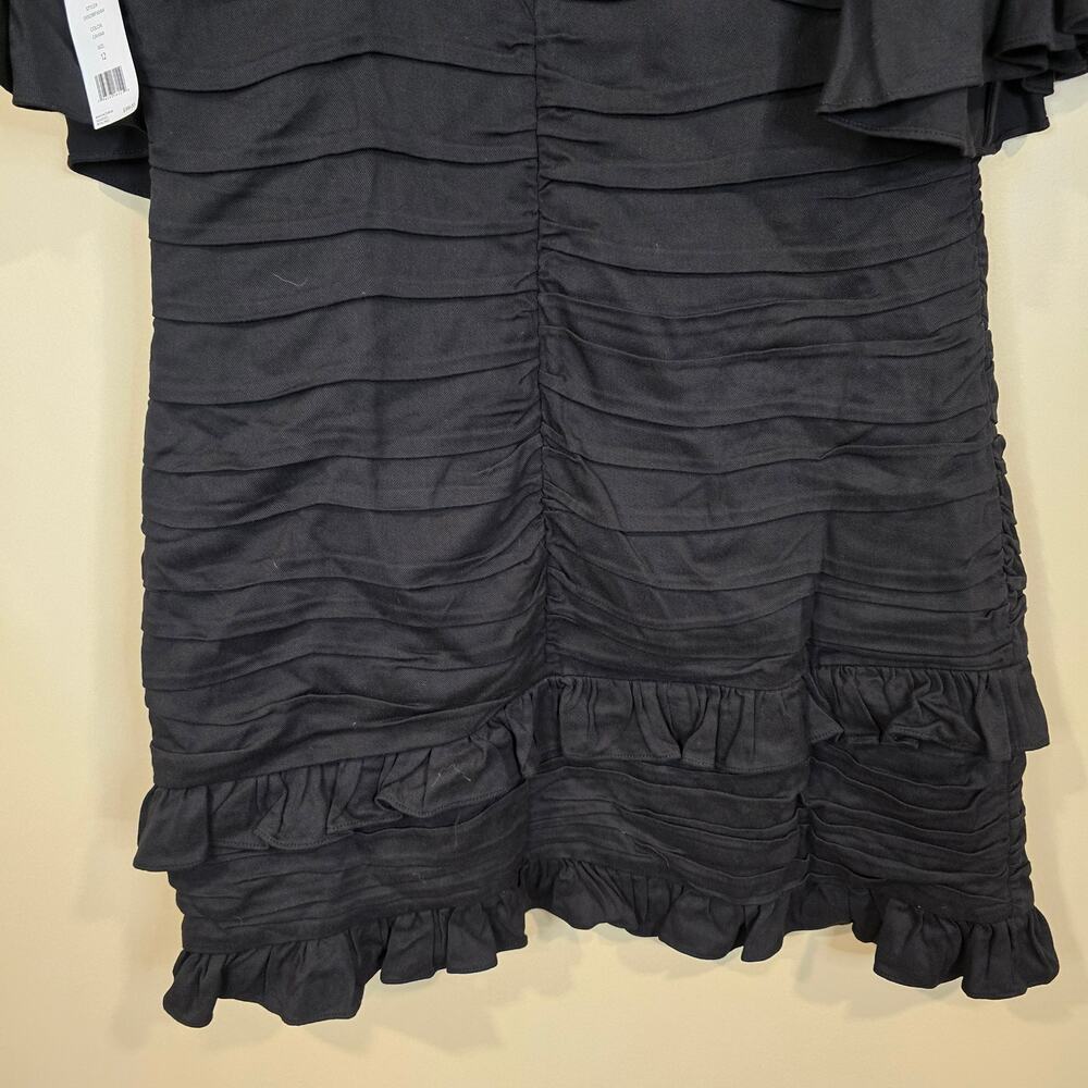 NEW NWT Women's Joie Black "Foster" Mini Dress Flowy Sleeves | Size 12 - Picture 8 of 11